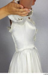 Upper Body Woman White Dress Costume photo references